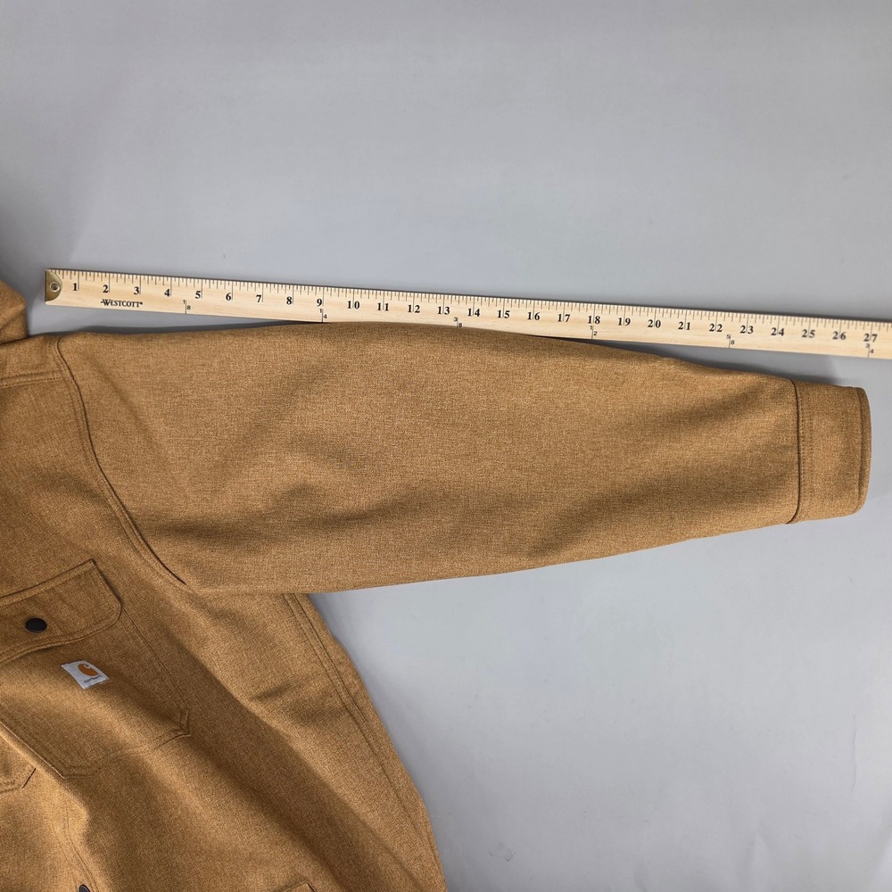 Carhartt Rain Defender Hooded Jacket Mens XL Brown Relaxed Fit Workwear Gorpcore - Picture 7 of 8